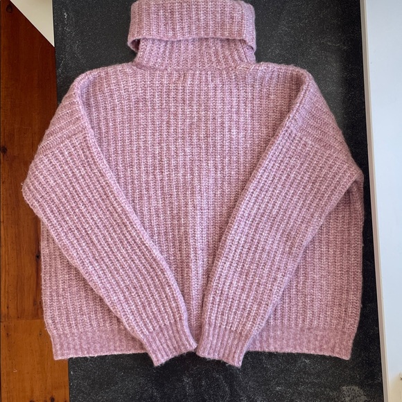 NWT Fisherman Out of Ireland Pink Wool Turtleneck Sweater Women’s Ex-Large (XL) - Picture 4 of 10